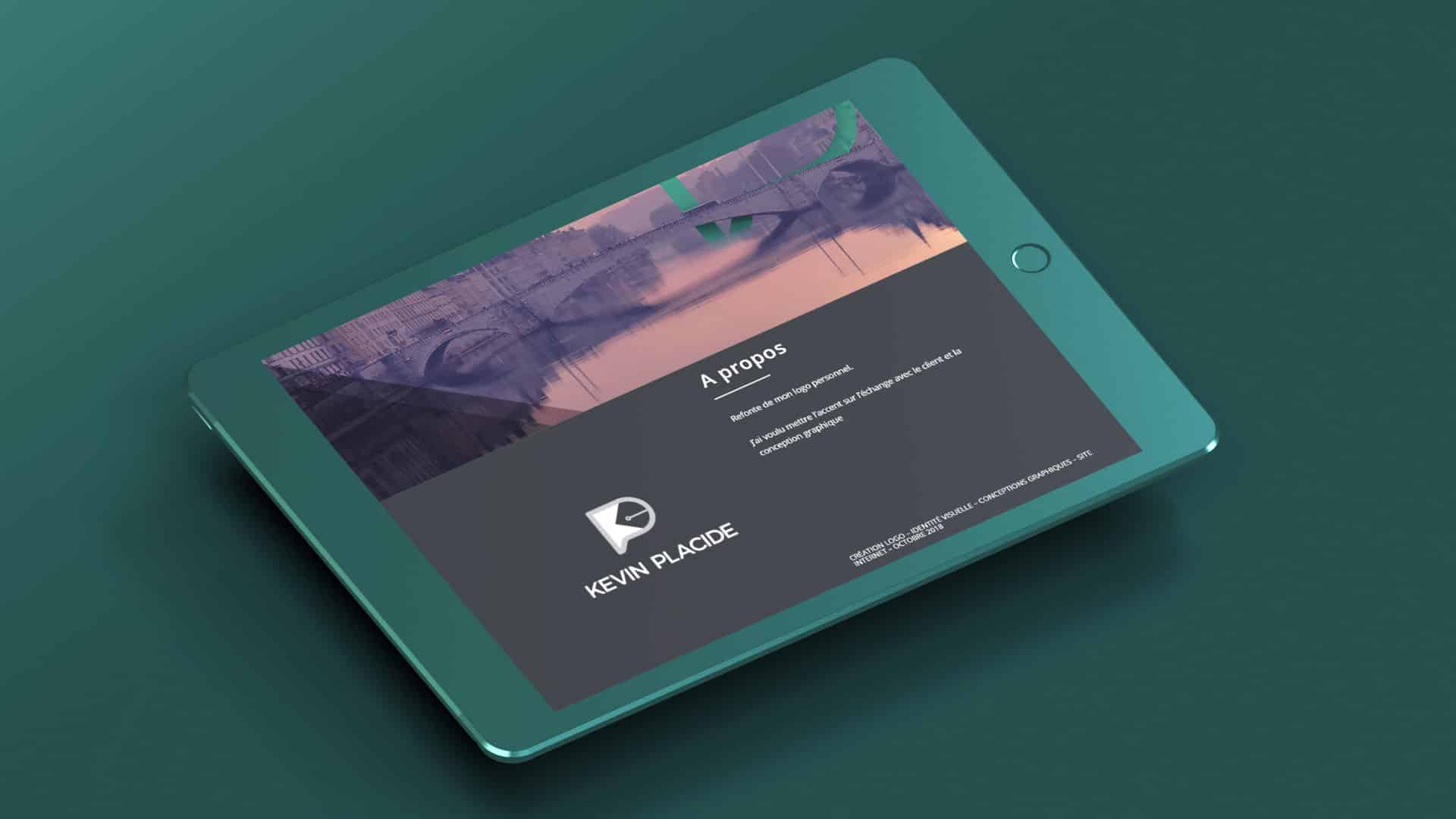 Site internet Kevin Placide sur tablette